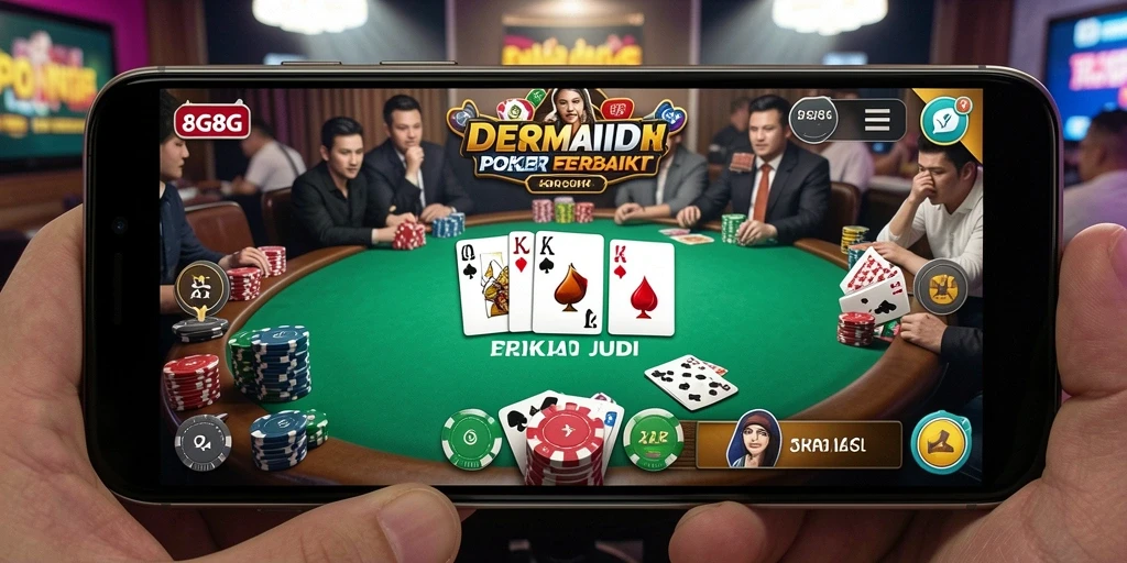 Tampilan gameplay Poker yang seru di 8G8G.