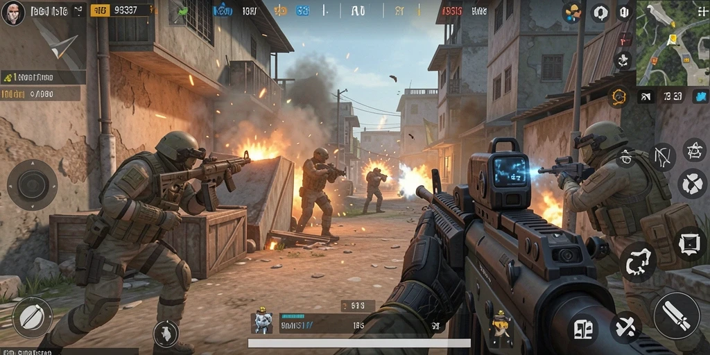 Tangkapan layar gameplay menampilkan aksi intens dari pertempuran FPS.