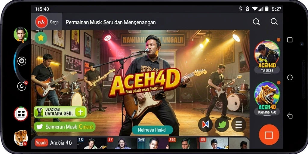 Tampilan gameplay menarik di ACEH4D dengan lagu-lagu musik.