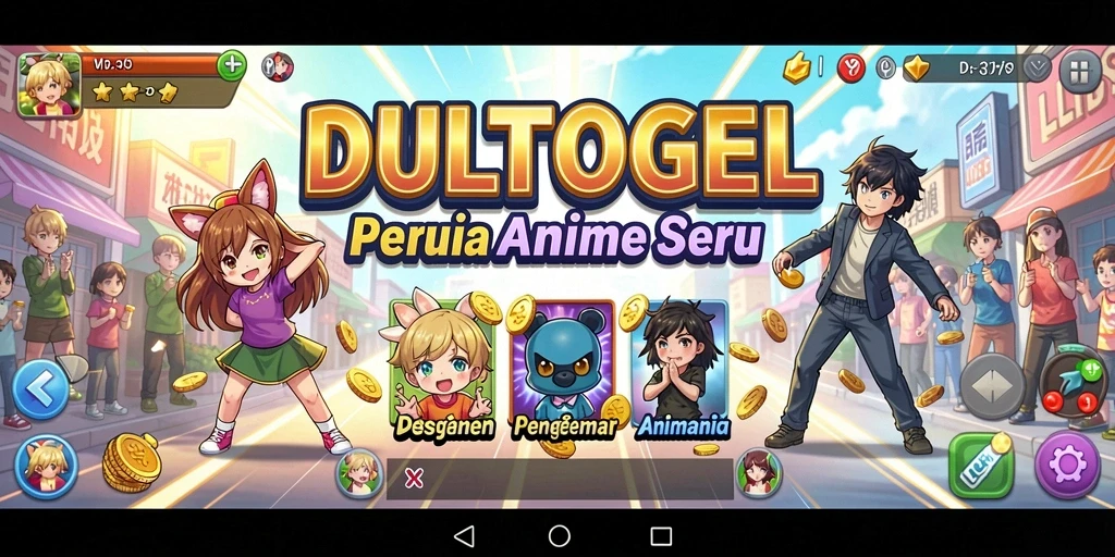 Tampilan karakter anime yang menarik dalam DULTOGEL.