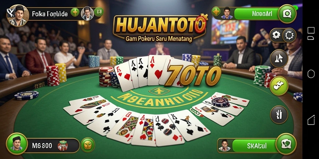 Tampilan gameplay HUJANTOTO yang seru dan interaktif.