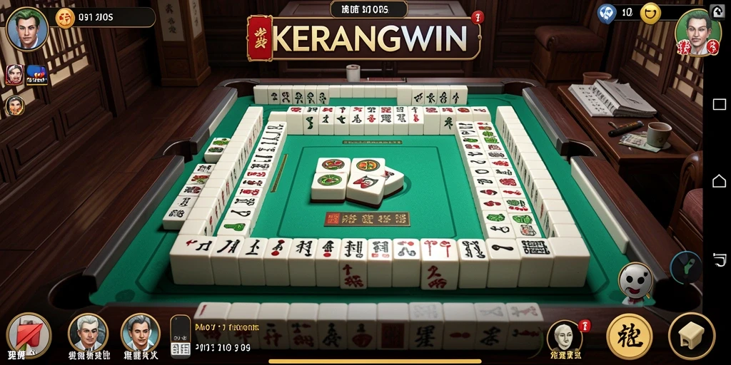 Tampilan gameplay KERANGWIN yang menarik di dalam permainan Mahjong.