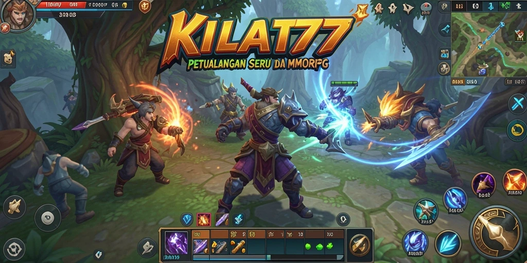 Tampilan gameplay KILAT77 yang penuh petualangan di dunia MMORPG.