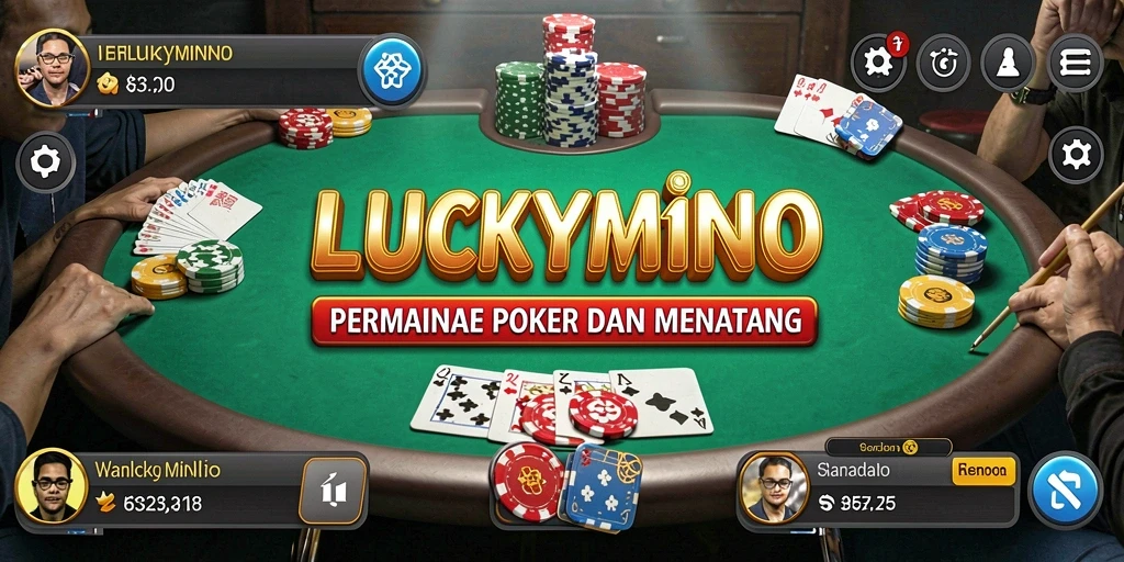 Tampilan permainan poker yang seru di LUCKYMINO.