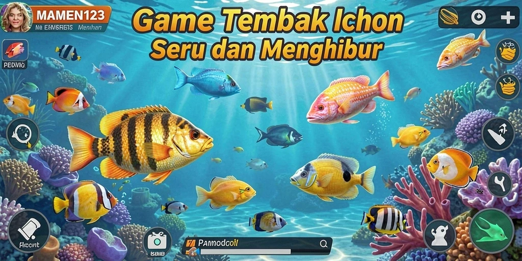 Tampilan gameplay Tembak Ikan yang menawan di MAMEN123.