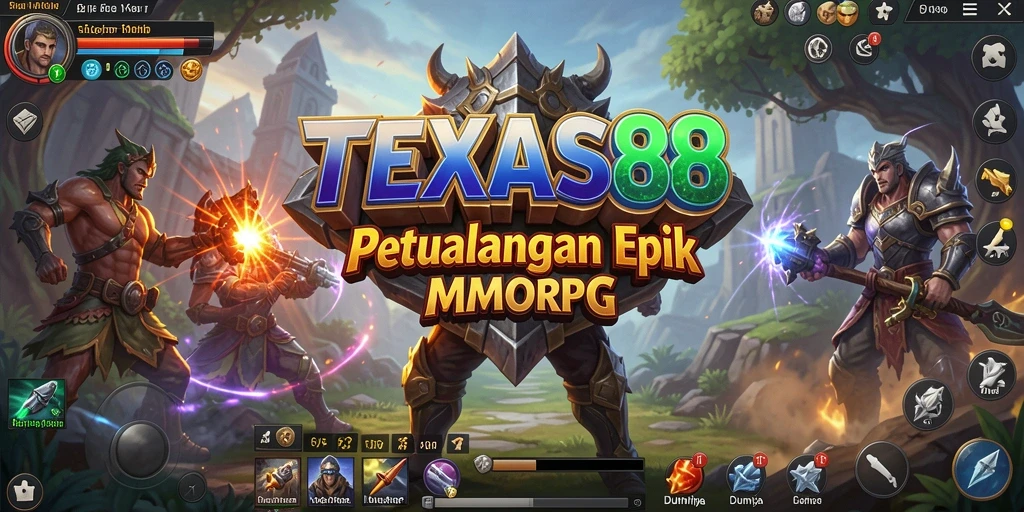 Screenshot gameplay TEXAS88 yang menampilkan petualangan MMORPG yang seru.
