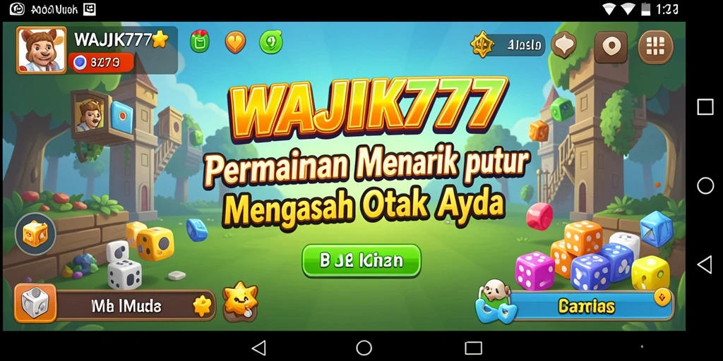 Tampilan gameplay WAJIK777 dengan tantangan Puzzle yang seru.